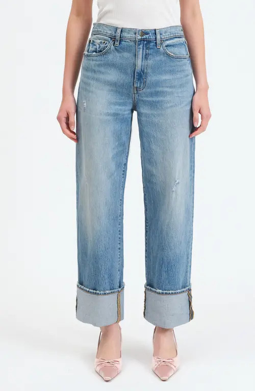 DAZE Eastside High Waist Cuff Crop Straight Leg Jeans in All Mine Vintage at Nordstrom, Size 27 | Nordstrom