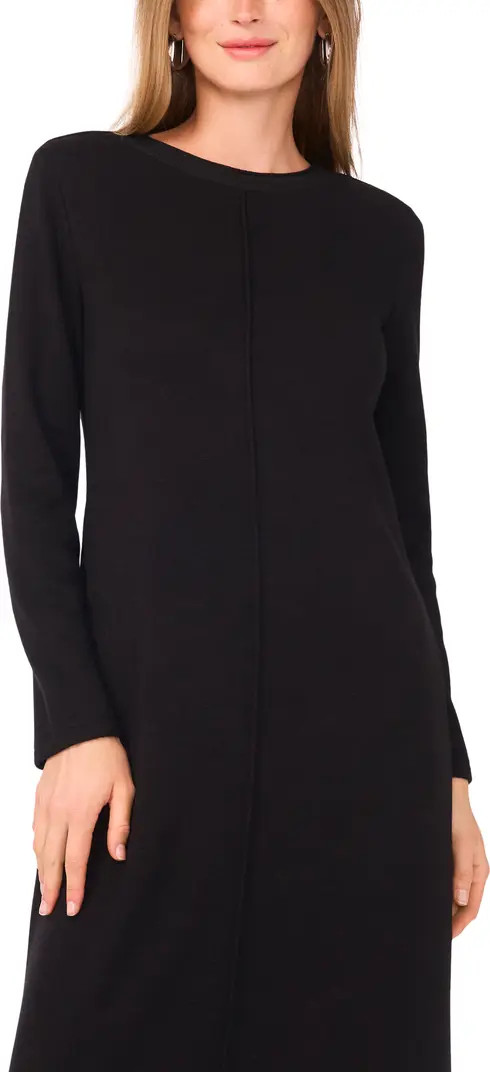 Exposed Center Seam Long Sleeve Midi Sweater Dress | Nordstrom