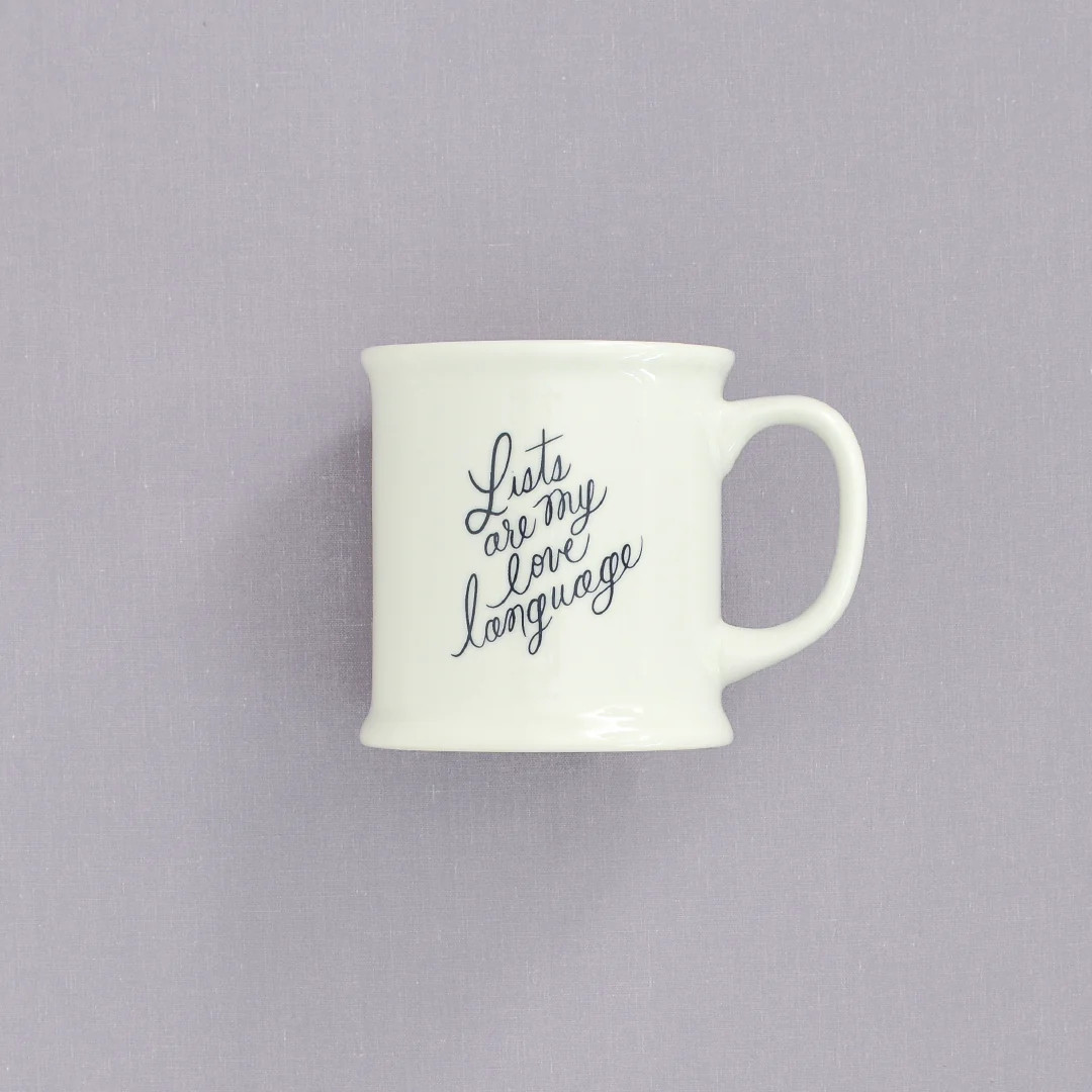 Mug, Lists Are My Love Language | Simplified