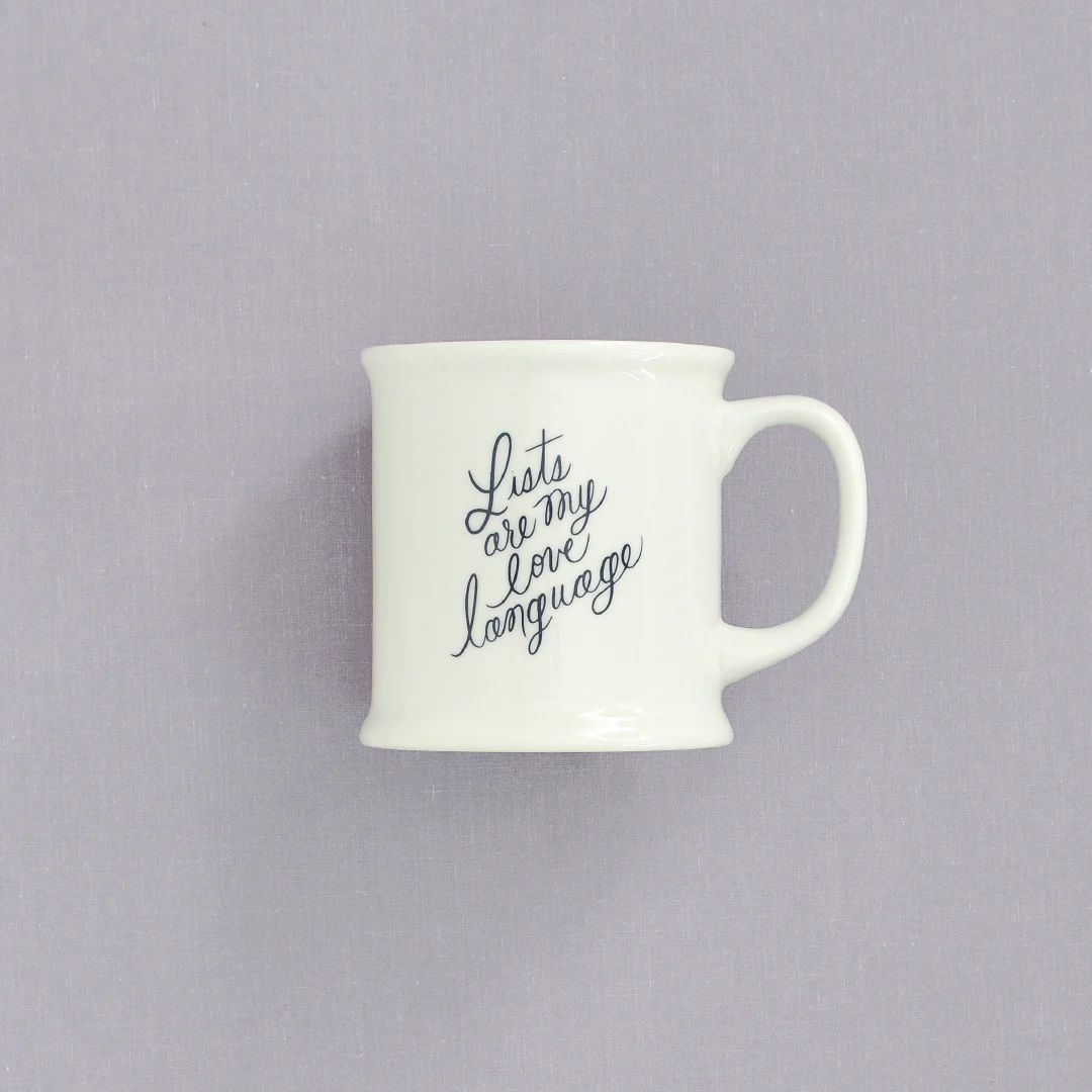 Mug, Lists Are My Love Language | Simplified