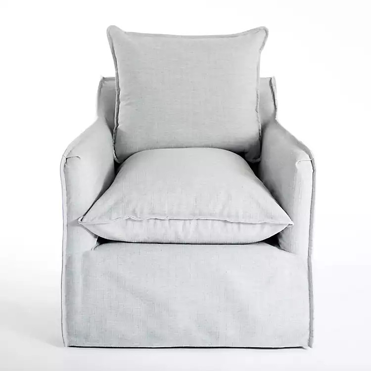 Celine Sky Swivel Down Armchair | Kirkland's Home