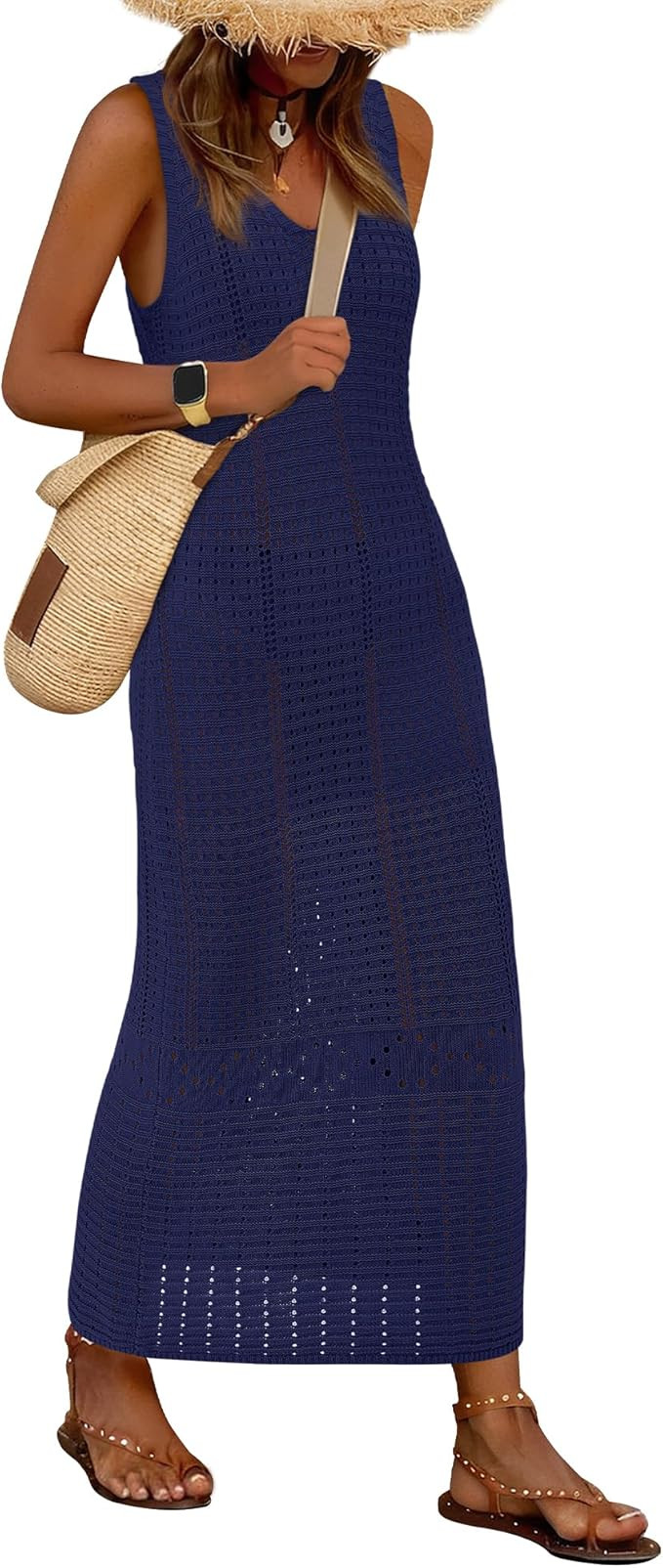 BTFBM Crochet Swimsuit Coverup for Women Summer Spring 2025 Swimwear Bathing Suit Cover Up Beach ... | Amazon (US)