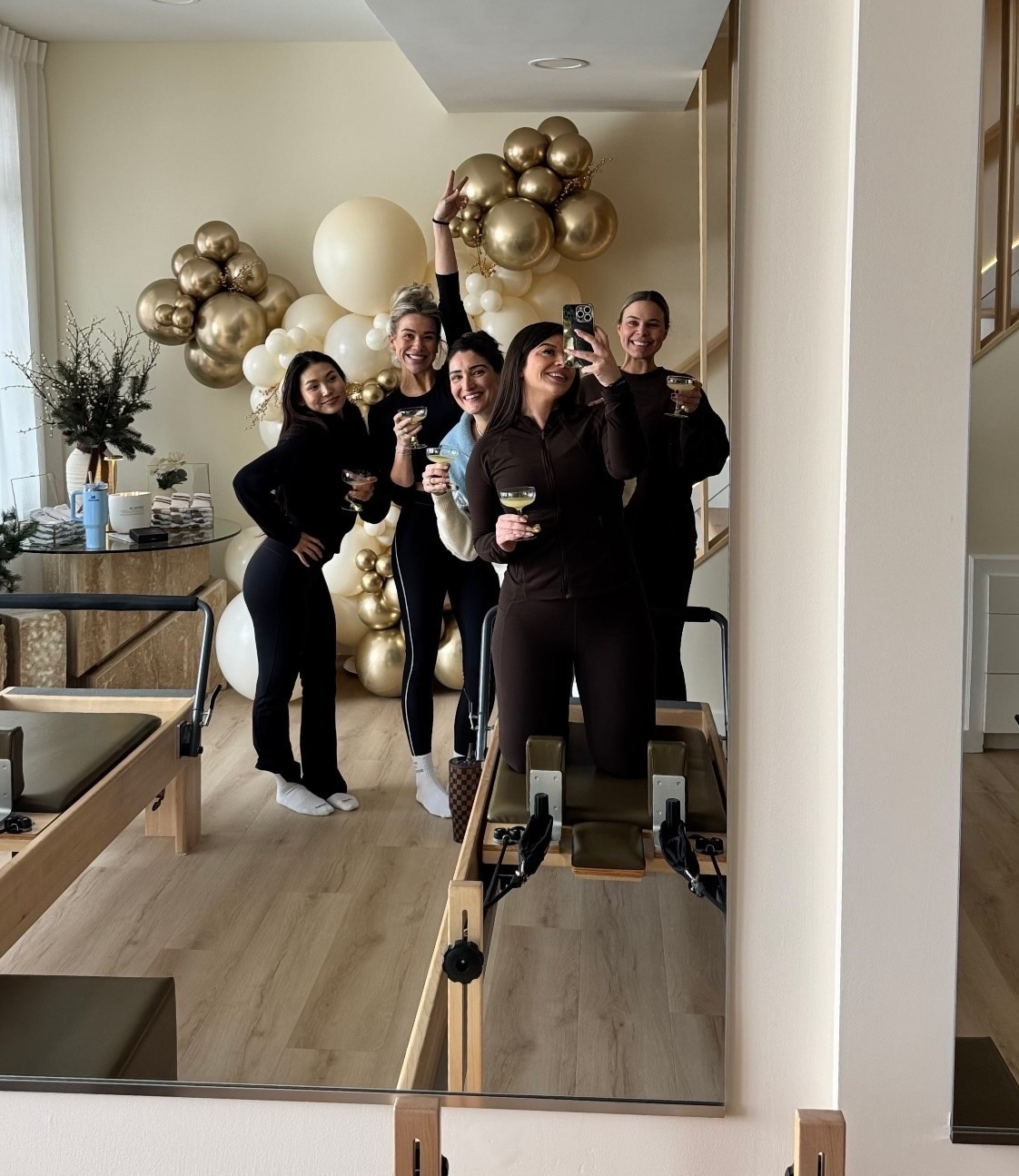 Pilates with the girls! I love a good brown workout set and this one has pockets!  #pilatesoutfit #workoutset 

#LTKFindsUnder50 #LTKFindsUnder100 #LTKActive