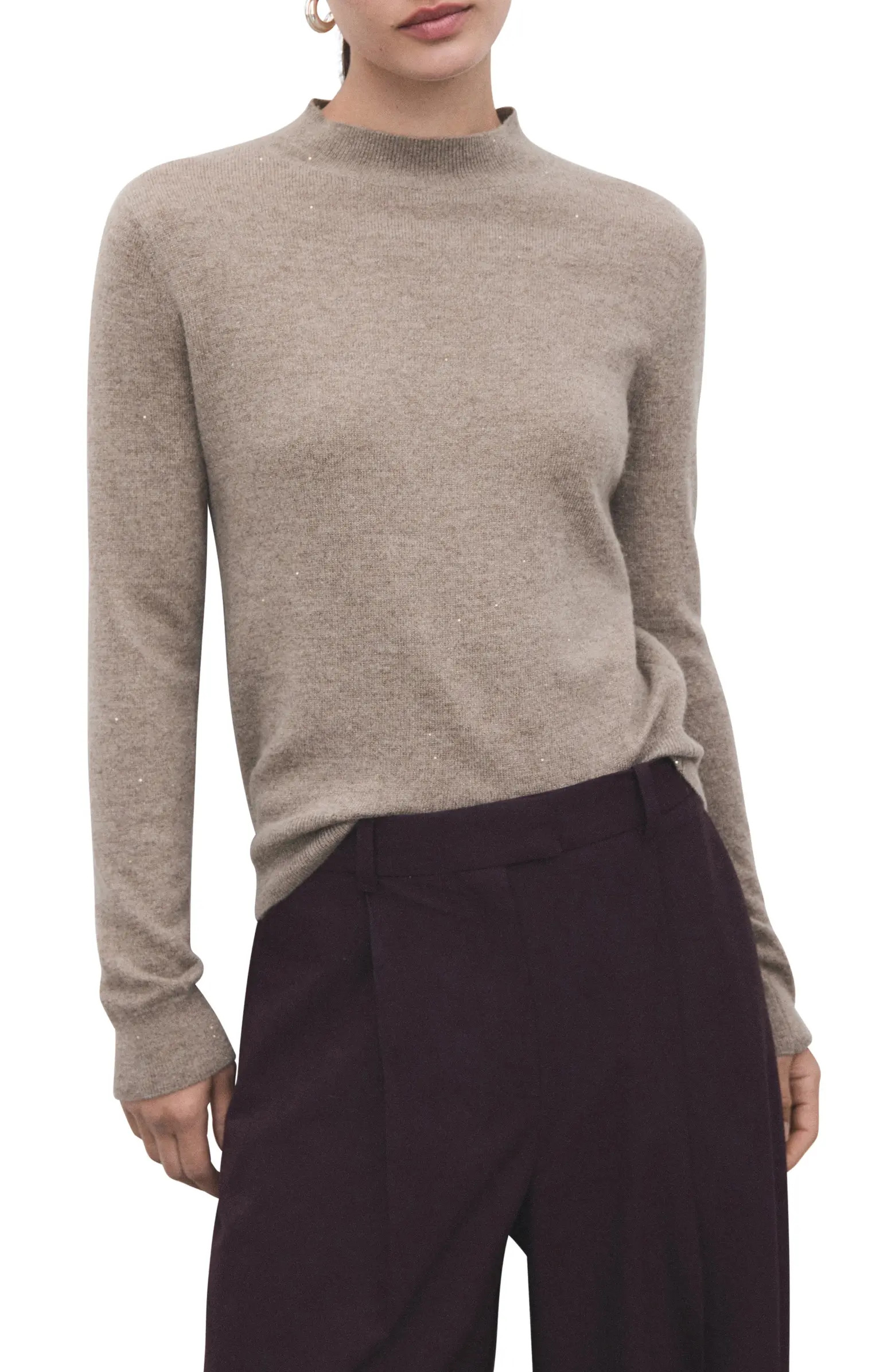 Metallic Mock Neck Sweater | Nordstrom