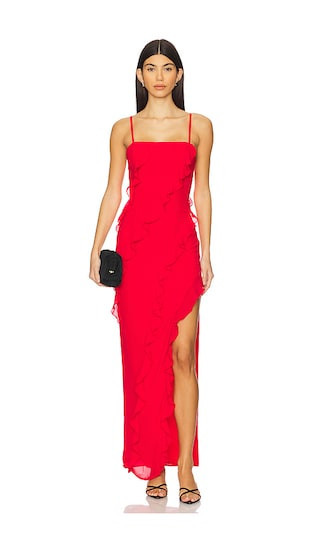 MORE TO COME Cierra Maxi Dress in Red. - size XS | Revolve Clothing (Global)