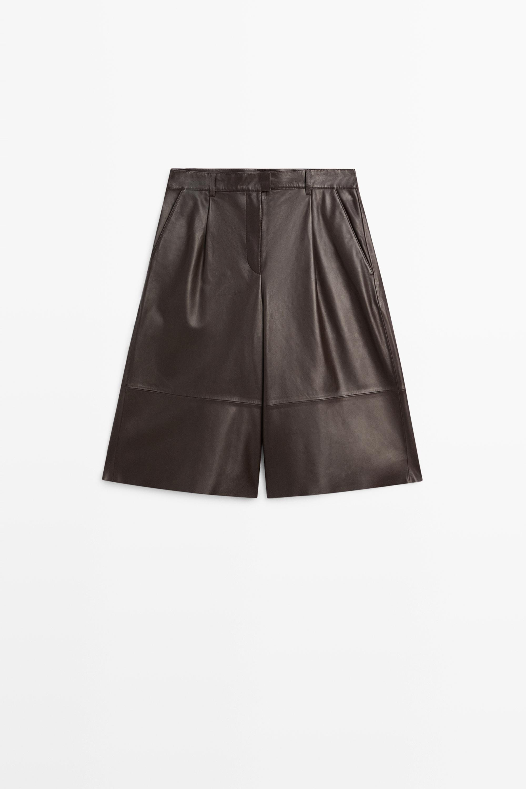 NEW VIEW LOOK
Long nappa leather Bermuda shorts

 £299  Colour:  Brown  Add to basket | Massimo Dutti UK