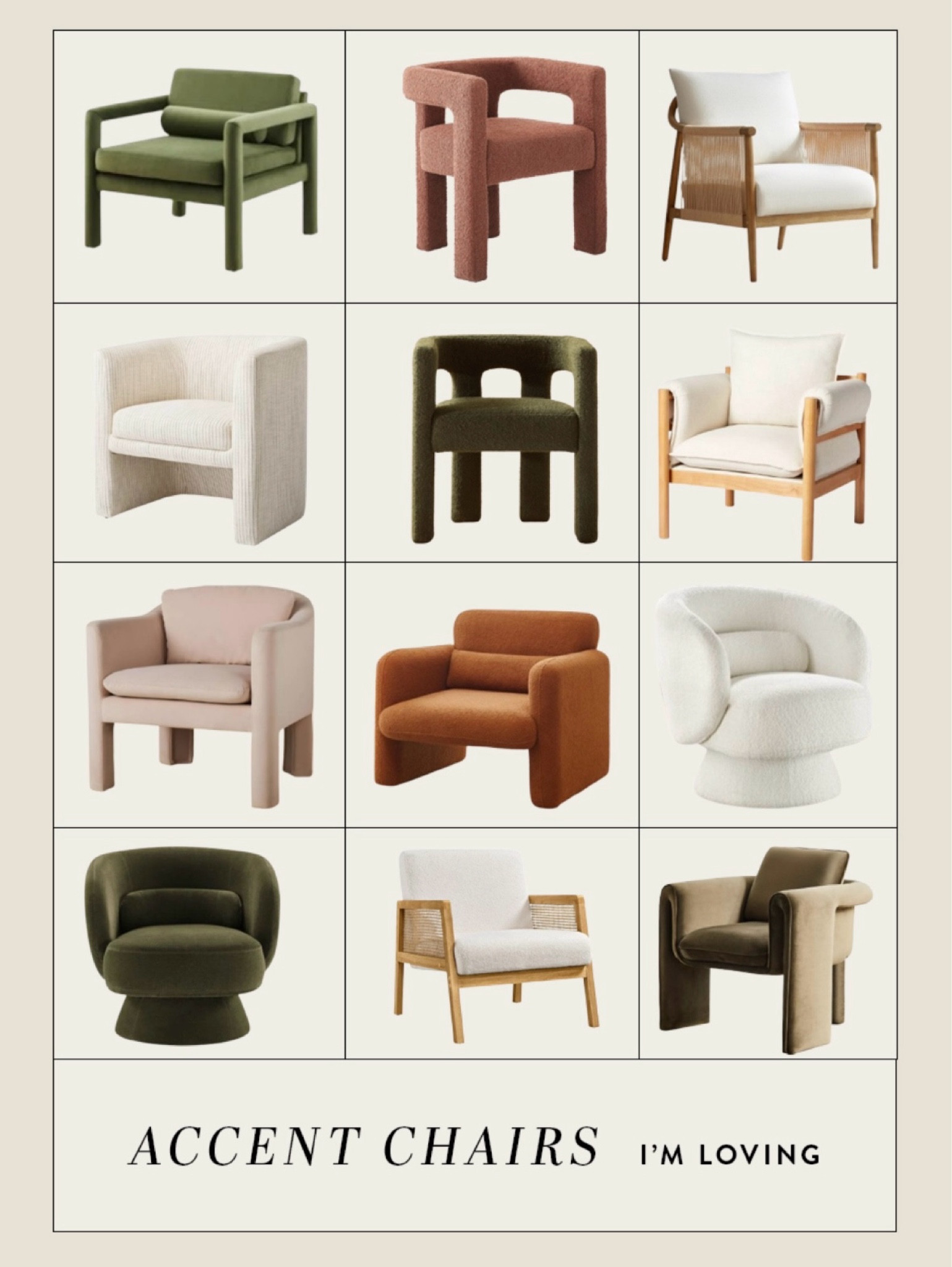 All of the other chairs I thought about getting before we decided on ours! #accentchairs #livingroomchairs 

#LTKHome