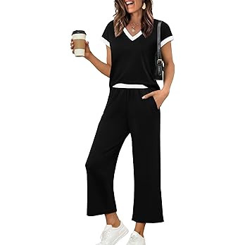 Sampeel Two Piece Sets for Women Lounge Sets Matching Sets Women Clothing Airport Travel Outfits ... | Amazon (US)