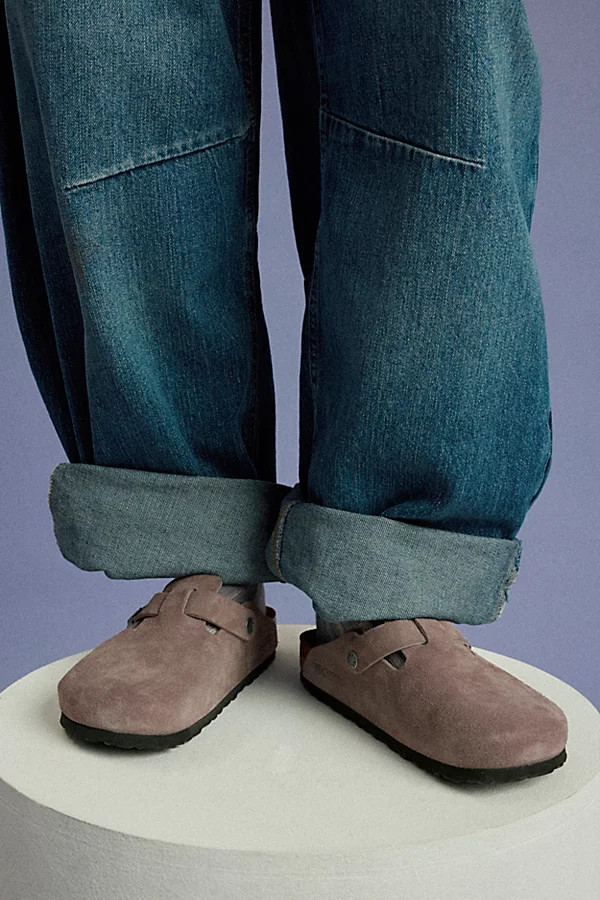 Birkenstock Boston Soft Footbed Clog in Faded Purple, Men's at Urban Outfitters | Urban Outfitters (US and RoW)