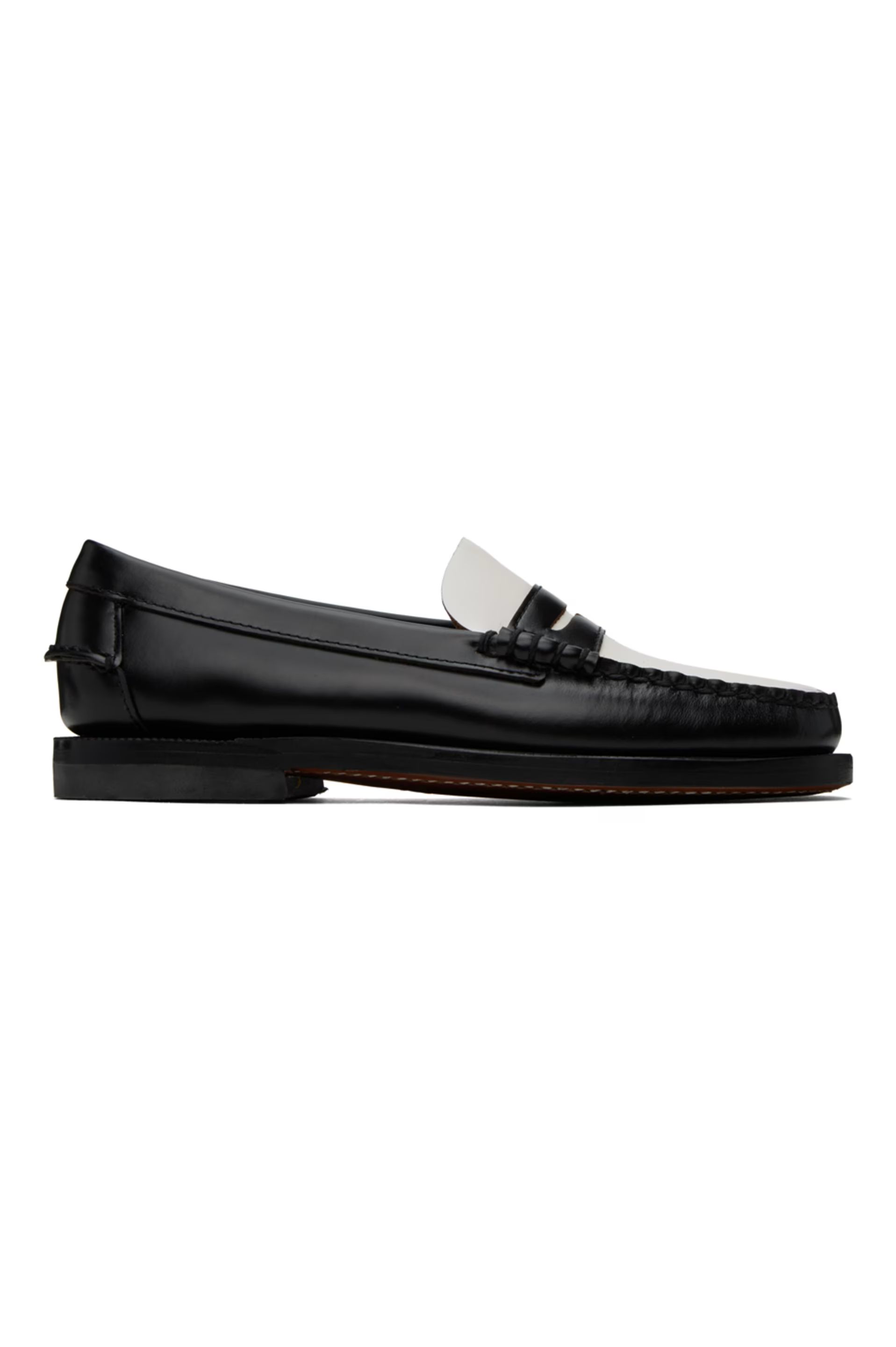 Black & White Dan Lug Loafers | SSENSE