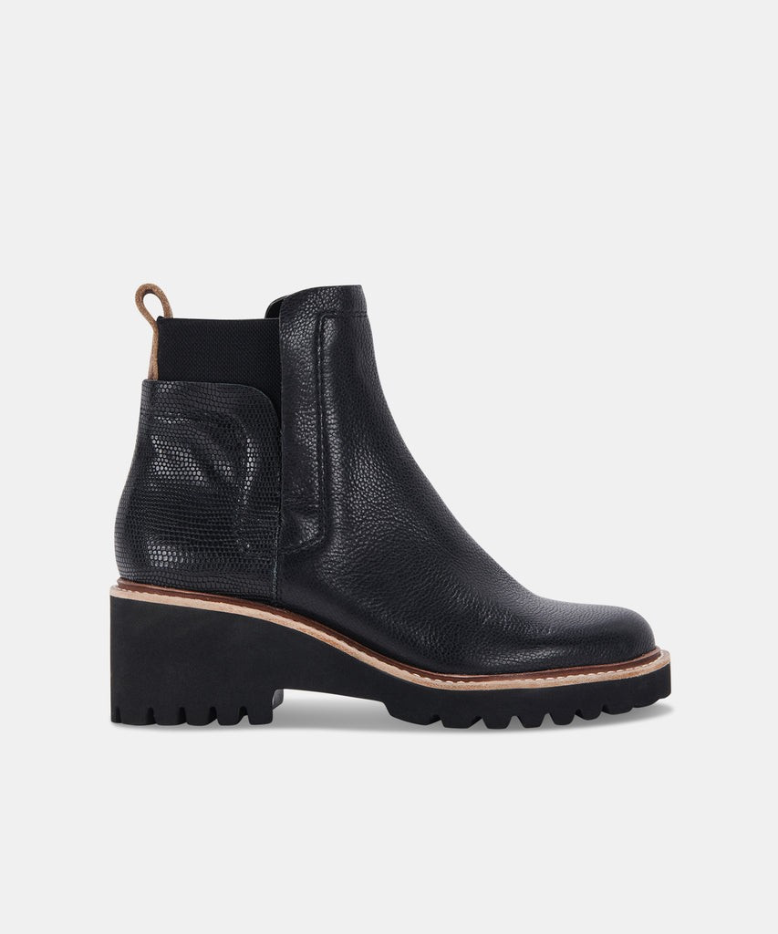 HUEY H2O BOOTS BLACK LEATHER | DolceVita.com