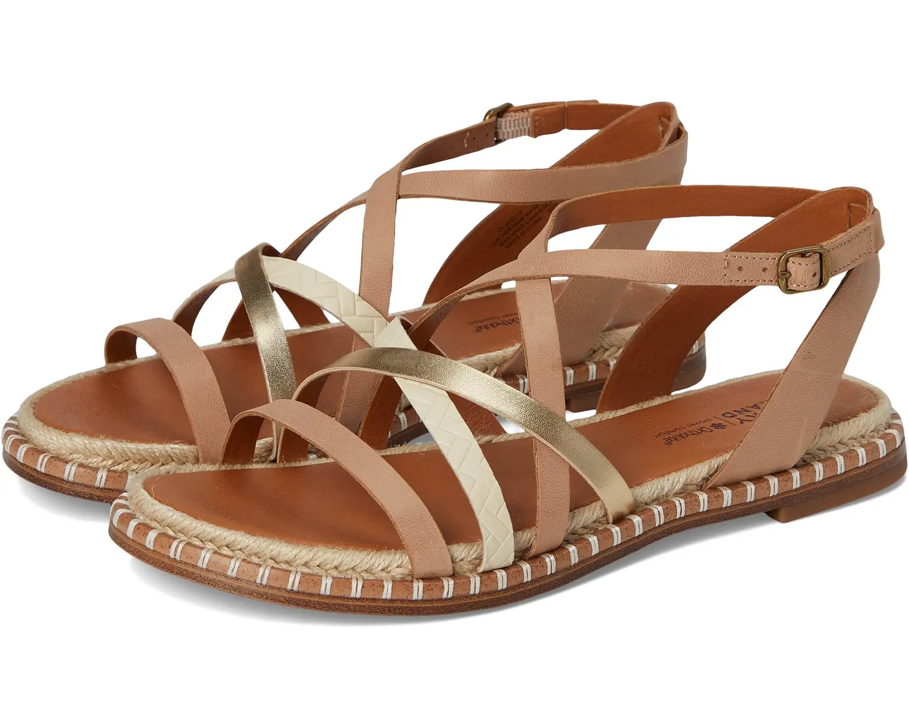 Kielly Cross Strap Flat Sandals | Zappos