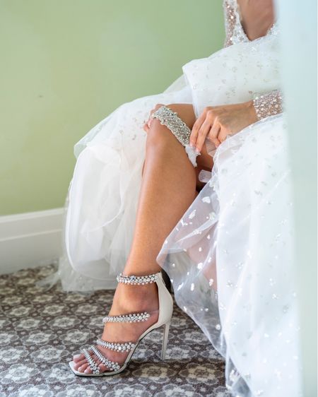 Bridal shoes, bridal garter, I do in choo, Jimmy choo wedding heels 

#LTKwedding #LTKunder100 #LTKshoecrush
