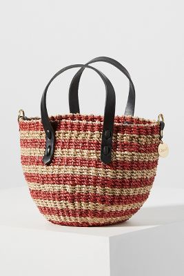 Clare V. Petite Lea Straw Tote Bag | Anthropologie (US)