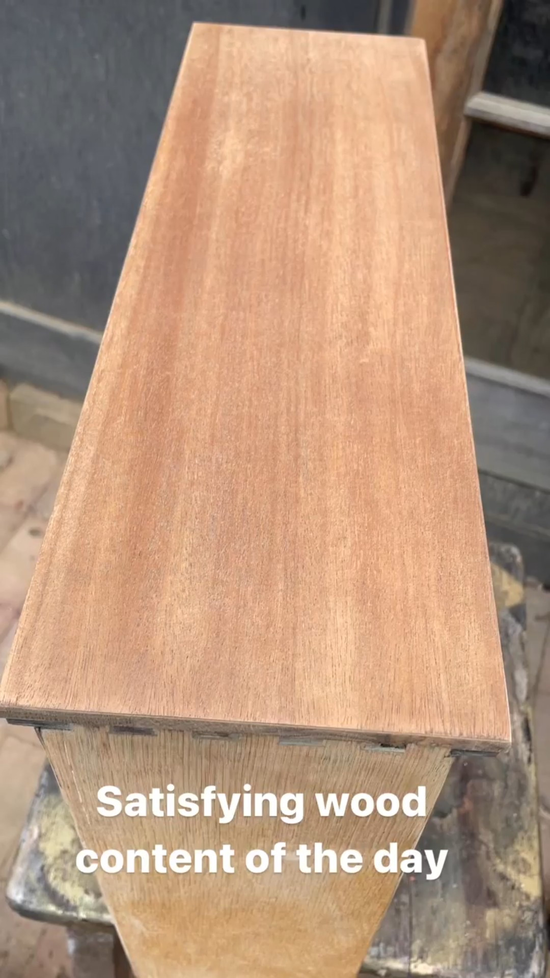 Gets me every time 🥲 MCM console coming soon 
@minwaxusa 

#furniture #furnitureflip #restoration #furnituremakeover