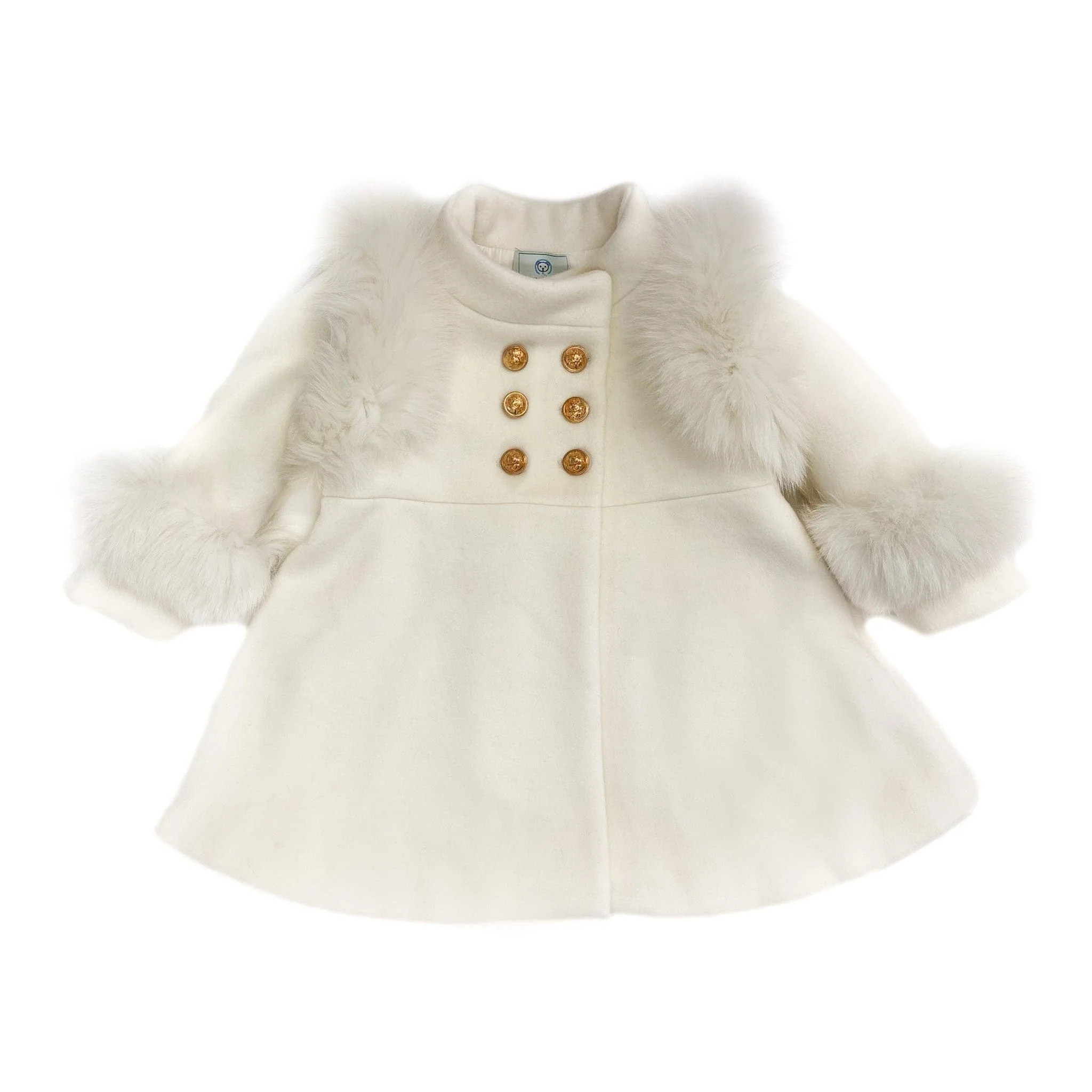 Evie Ivory Wool Coat | petite maison kids