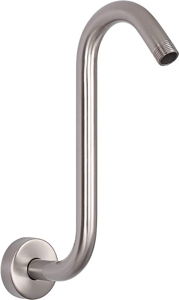 HarJue S Shaped Shower Arm，Shower Head 12 Inch Shower Head High Rise Extension Pipe, Standard 1... | Amazon (US)
