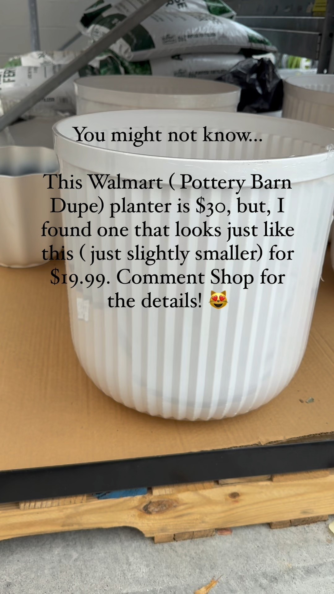 Planter dupe! Shop by clicking the thumbnail below 👇. Planter, patio, patio planter, outdoor planter, designer look for less, white planter, designer inspired, porch planter, porch decor, outdoor decor, patio decor 

#LTKHome #LTKFindsUnder50 #LTKStyleTip