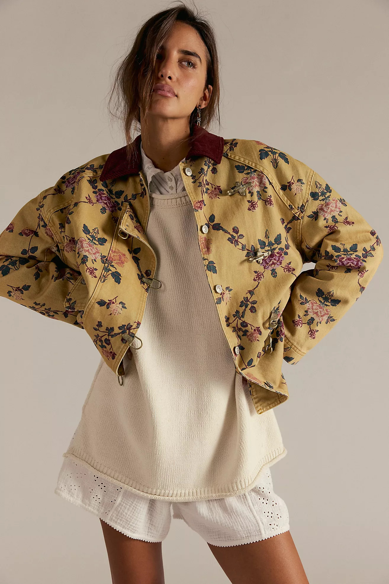 We The Free Printed Denim Barn Coat | Free People (UK)