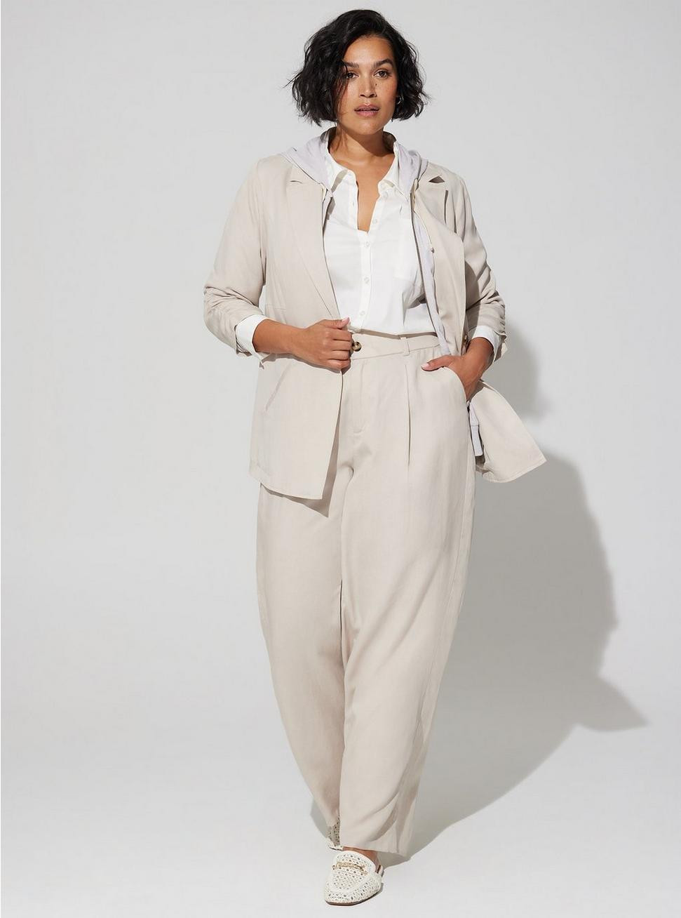 Studio Linen Blazer | Torrid (US & Canada)