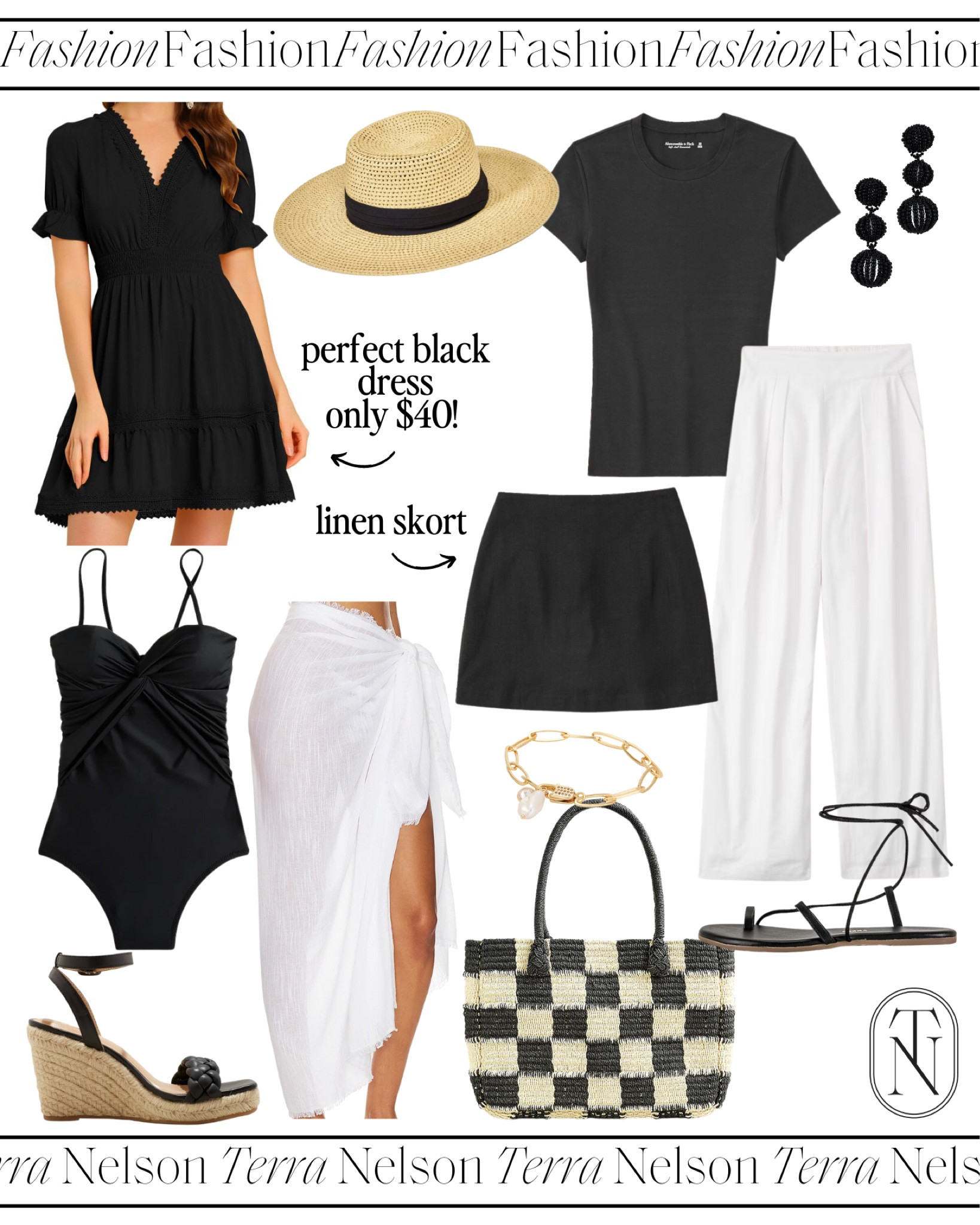 Black and white outfits / summer outfits / swimwear / summer tote bag / summer sandals / straw hats / coverups / linen pants / revolve fashion / summer dresses / Abercrombie

#LTKSeasonal #LTKstyletip #LTKshoecrush