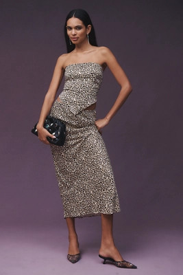 By Anthropologie Satin Bias-Cut Maxi Skirt | Anthropologie (US)