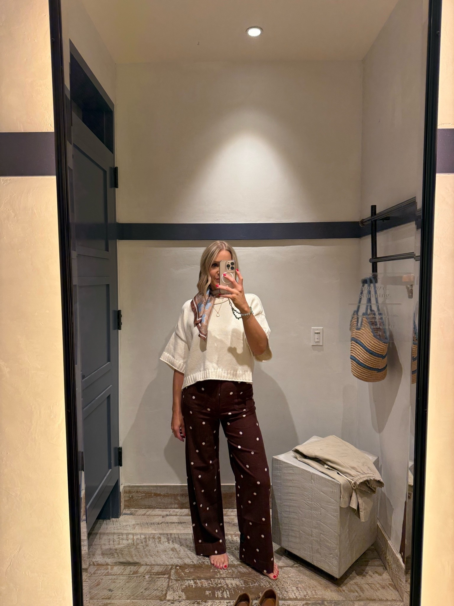 polka dot was a must

these linen stretch pants are so comfortable and cute. tried them on and realized my top and scarf matched.

#LTKOver40 #LTKootd