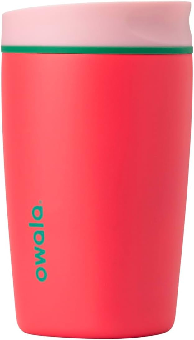 Owala SmoothSip Slider Insulated Stainless Steel Coffee Tumbler, Reusable Iced Coffee Cup, Hot Co... | Amazon (US)