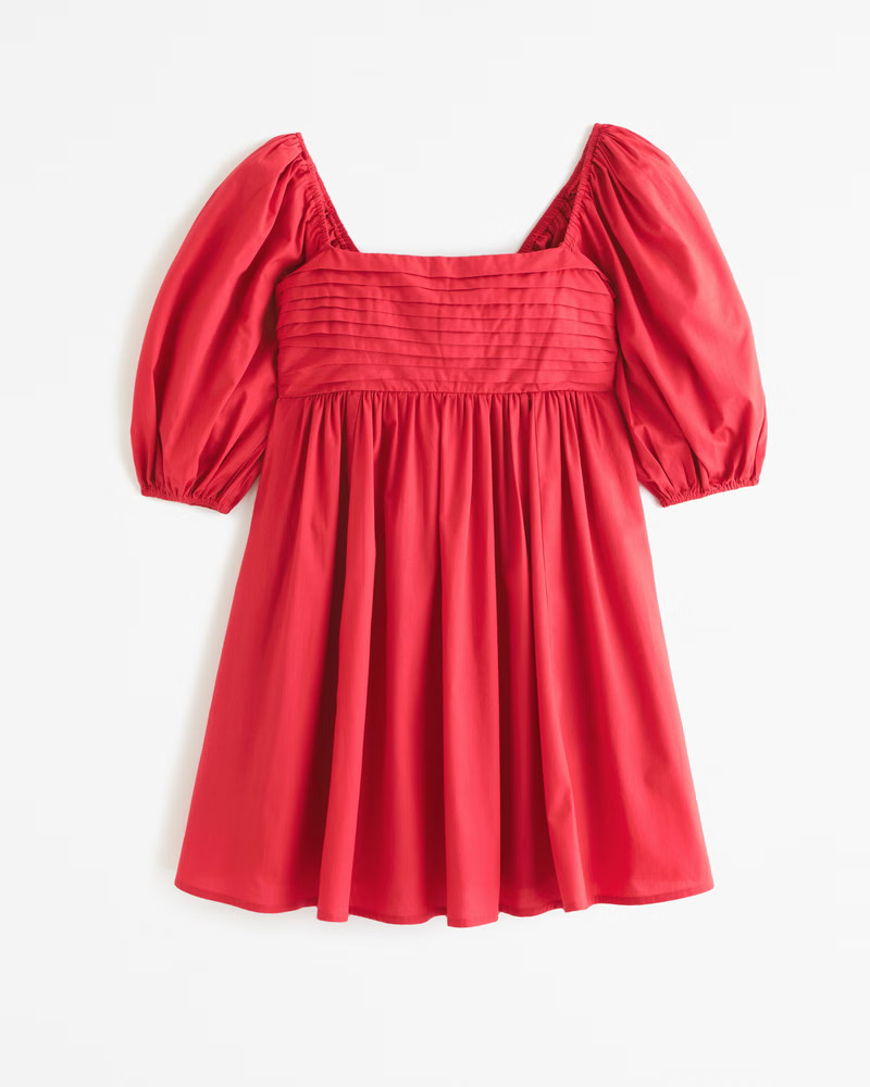 Women's The A&F Emerson Poplin Puff Sleeve Mini Dress | Women's Dresses & Jumpsuits | Abercrombie... | Abercrombie & Fitch (US)