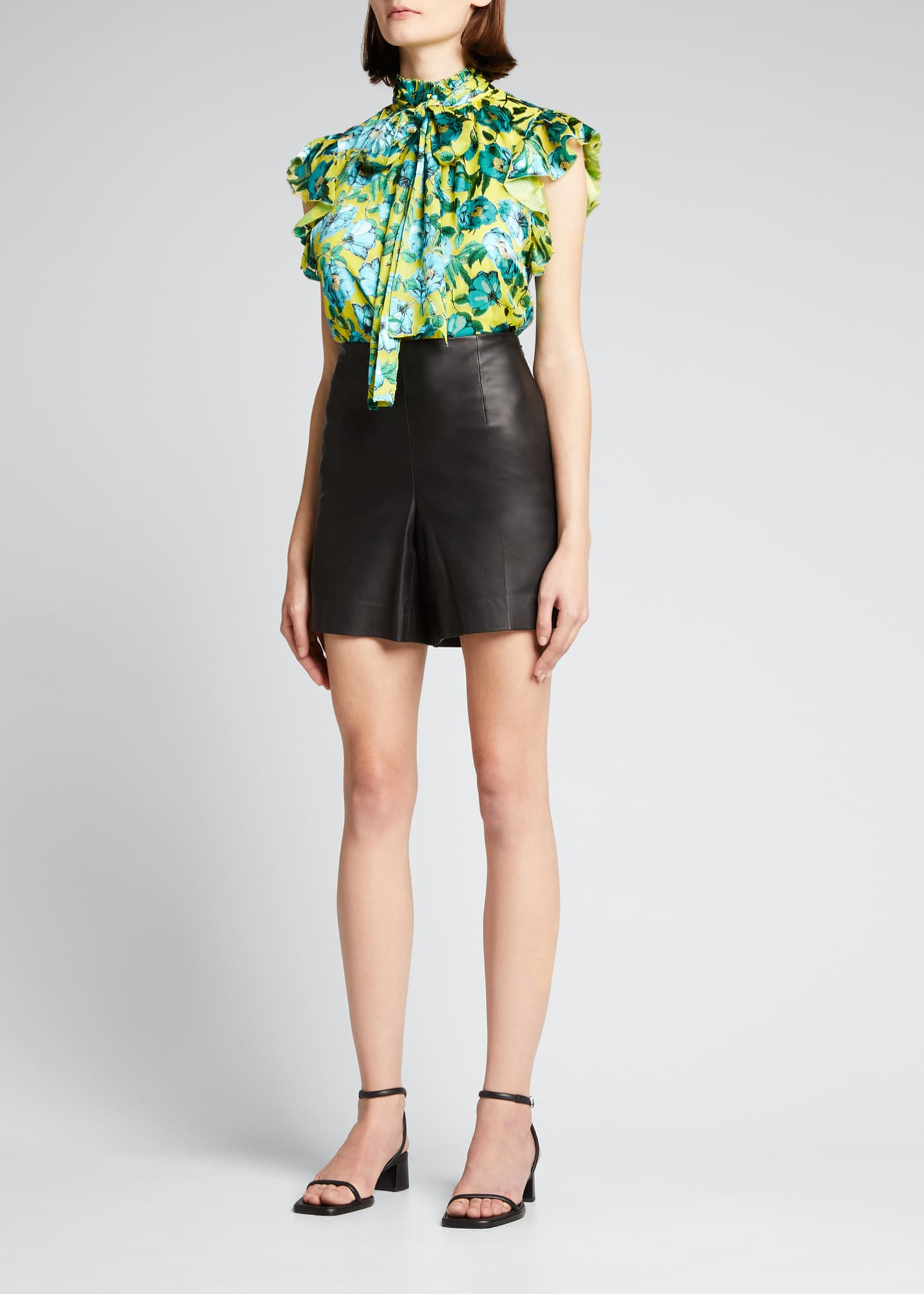 Alice + Olivia Jordana Bow-Collar Button-Front Blouse | Bergdorf Goodman