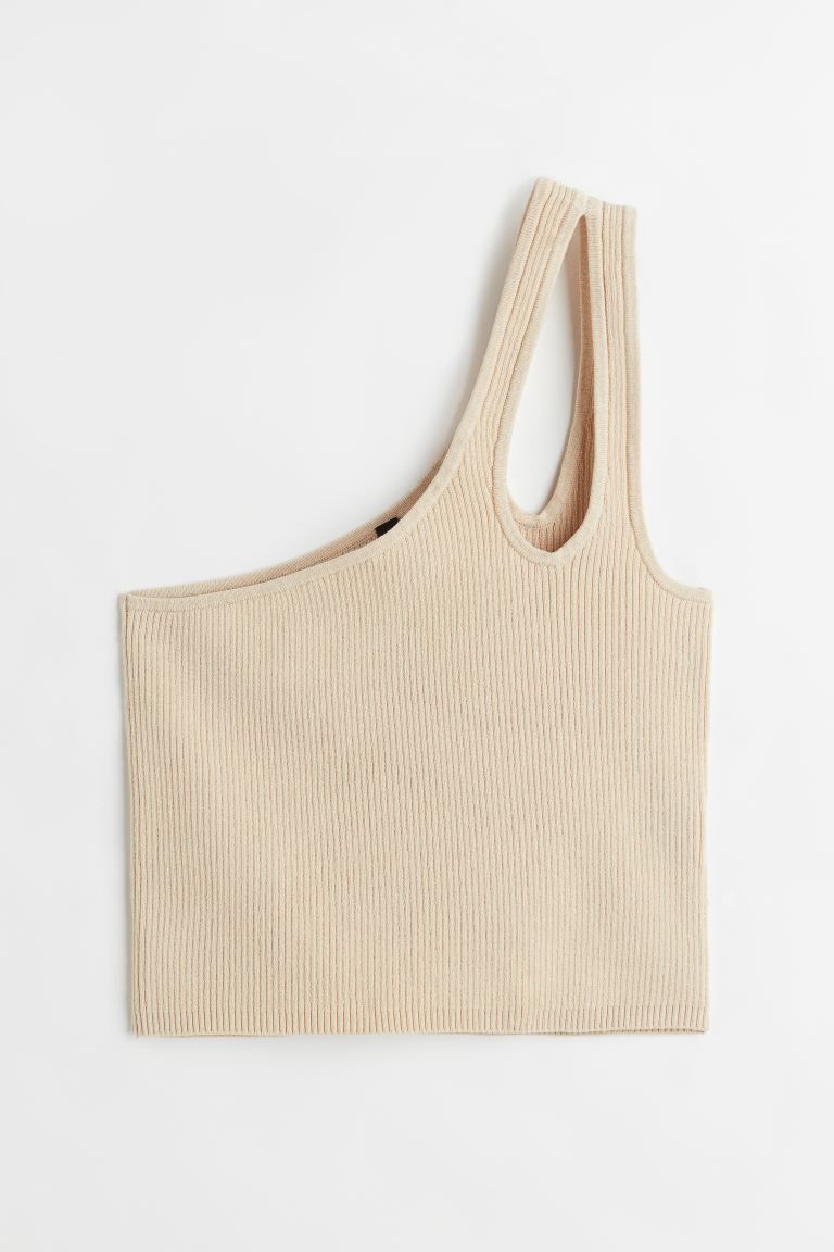 Ribbed one-shoulder top | H&M (US + CA)