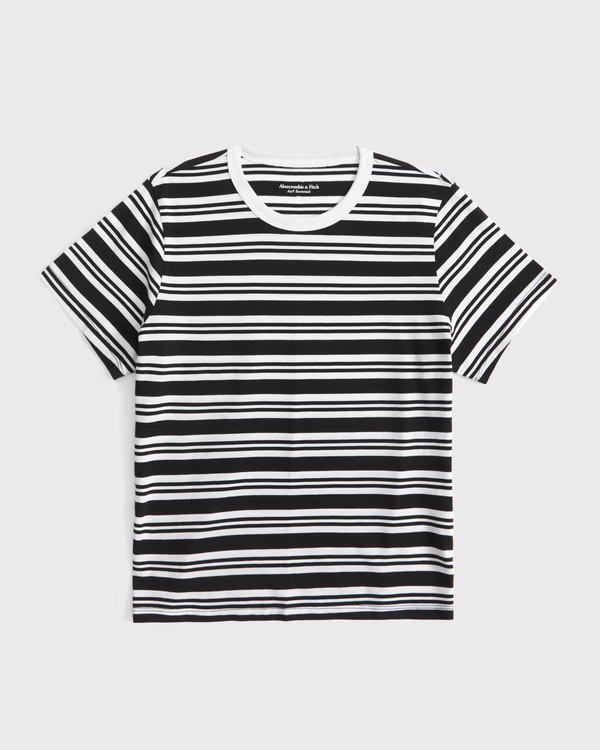 Essential Polished Body-Skimming Tee | Abercrombie & Fitch (US)