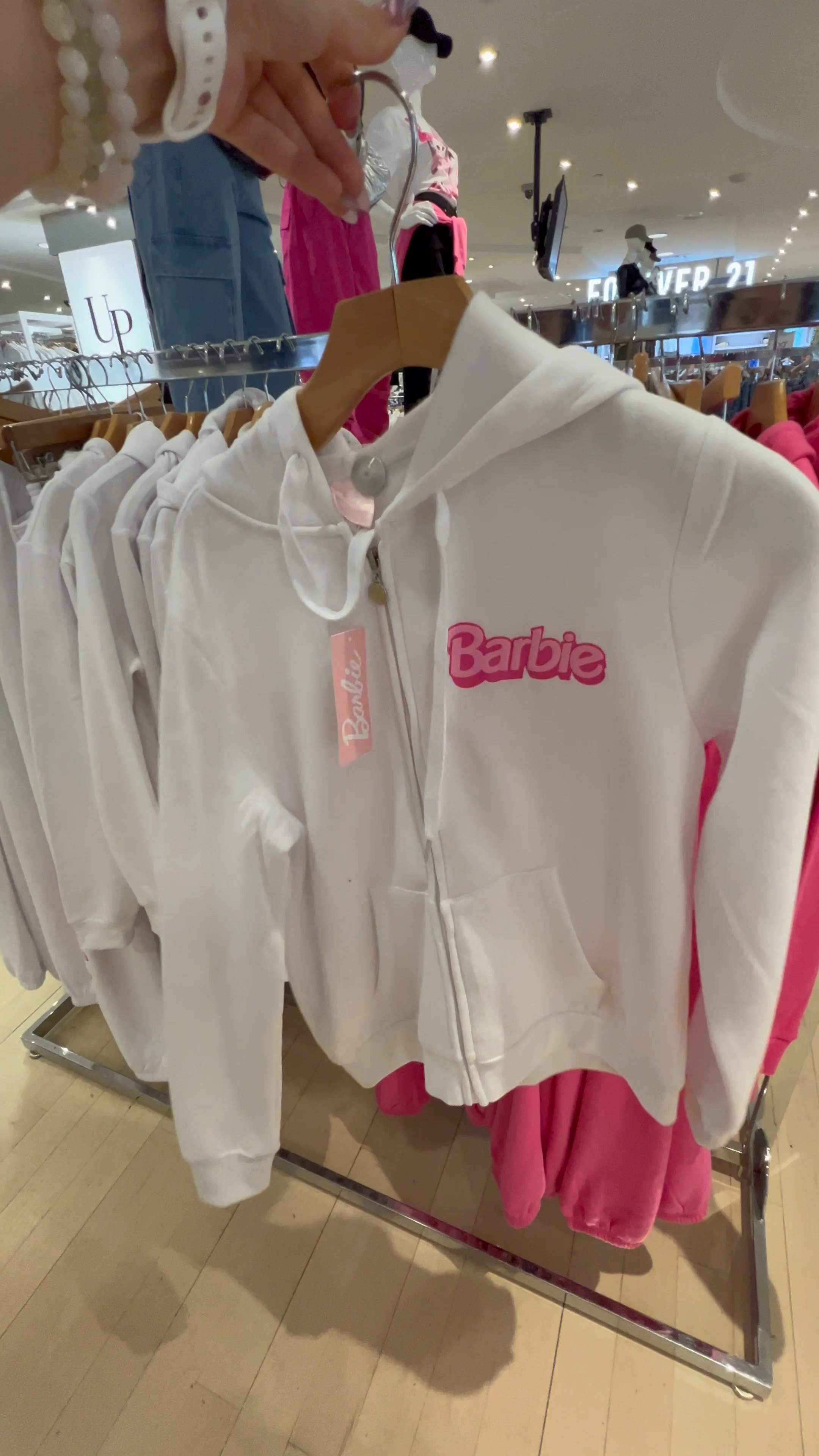 Barbie™ White Fleece Zip-Up Hoodie curated on LTK