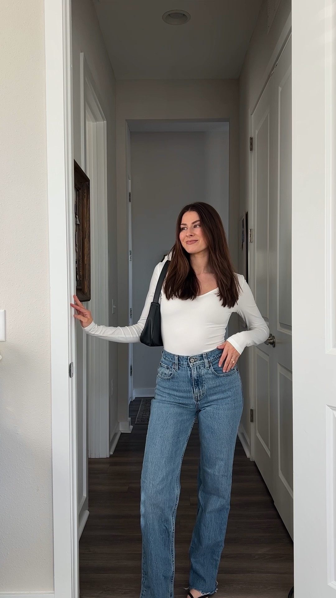jeans and a white top combo never fails!! 

casual jeans, denim, straight leg denim, 90s jeans 

#LTKPetite #LTKootd