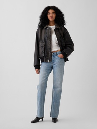 Mid Rise Relaxed Straight Jeans | Gap (US)