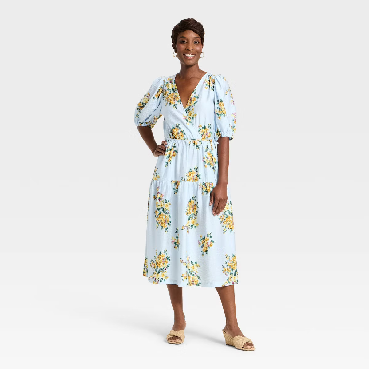 Women's Wrap Tie Tier Dress - A New Day™ | Target