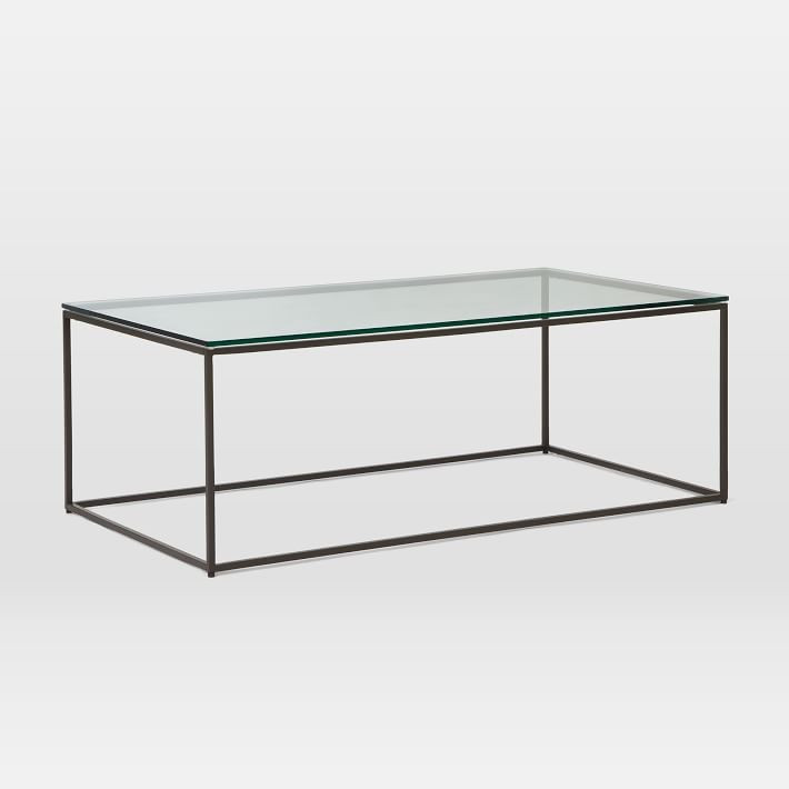 Streamline Coffee Table - Glass/Metal | West Elm (US)