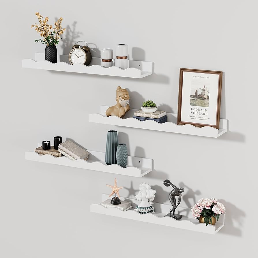 Floating Shelves for Wall Décor 24 Inch Long Set of 4 Nursery Book Shelves Bathroom Shelves Over... | Amazon (US)