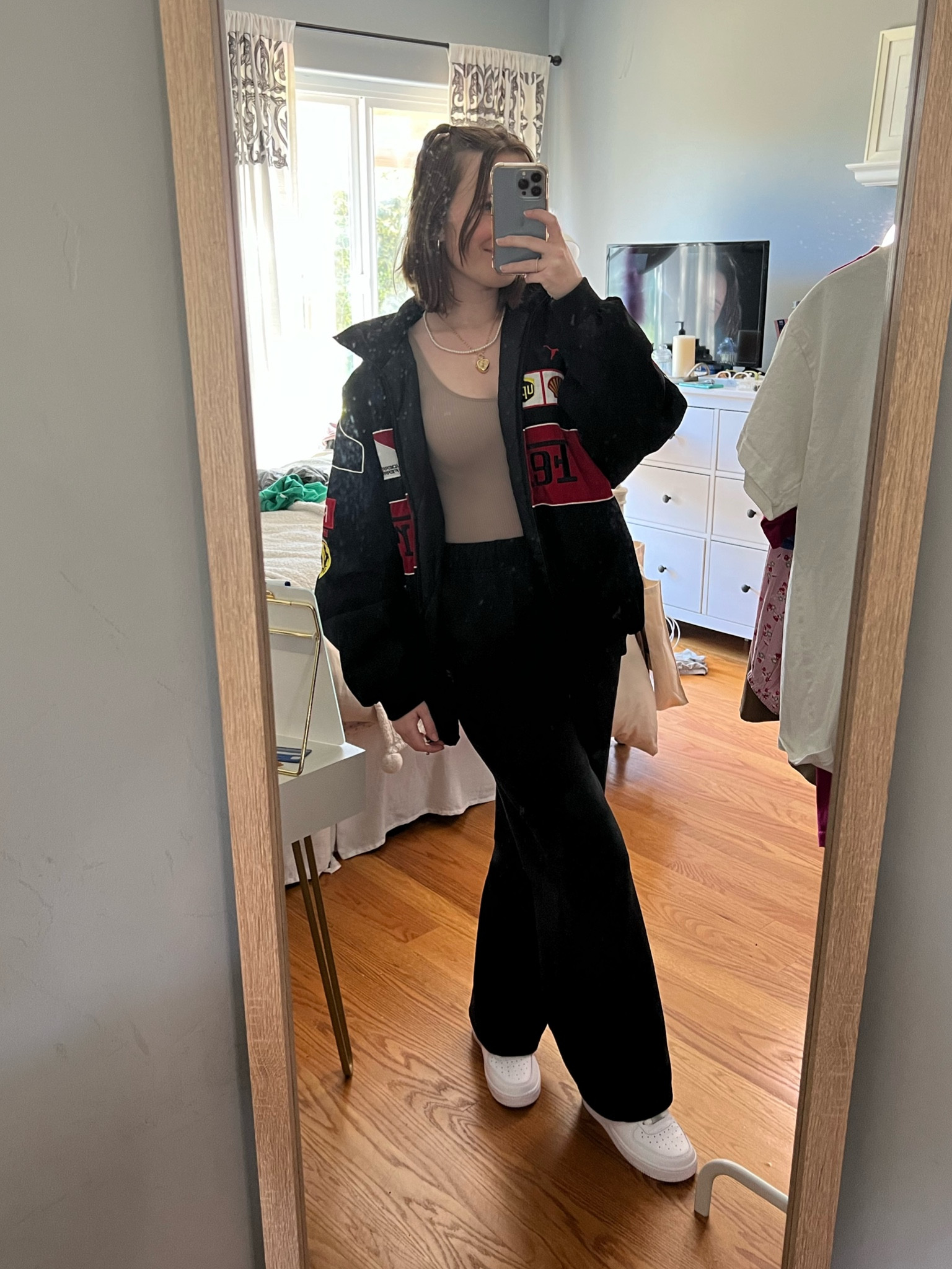 a go to F1 outfit. Obsessed with this racing jacket!!

#LTKFind #LTKunder100 #LTKstyletip