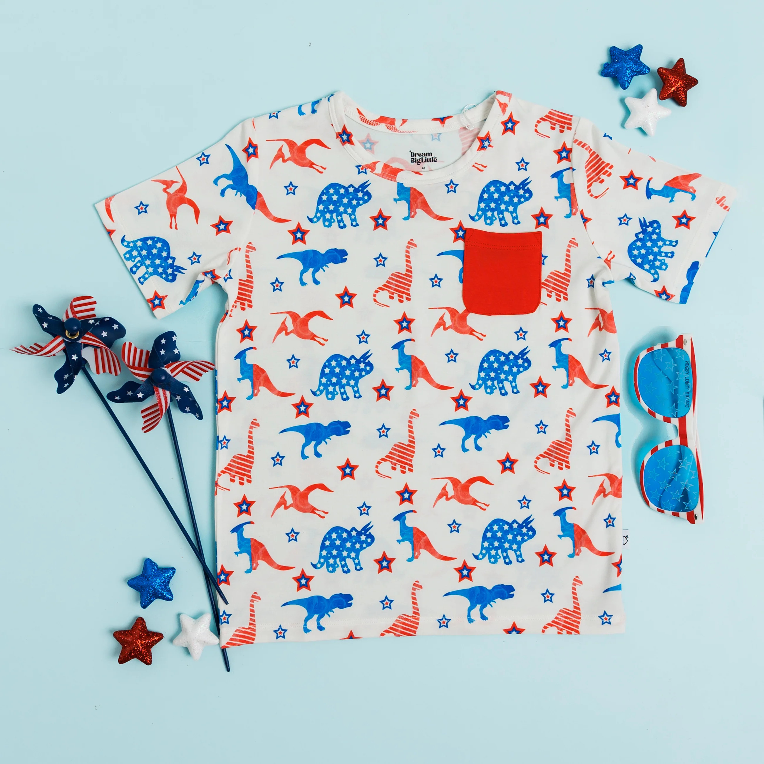 LET FREEDOM RAWR DREAM POCKET TEE | Dream Big Little Co.