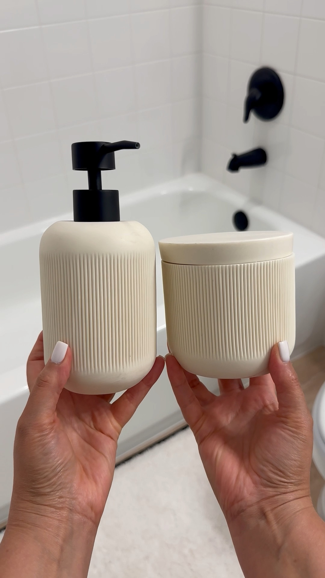 The prettiest bathroom accessories from Target that say designer without the price tag 😍🫶🏼

Bathroom refresh
Home
Home decor
Black and white decor
Target home
Bathroom decor 

#LTKHome #LTKSaleAlert #LTKFindsUnder50