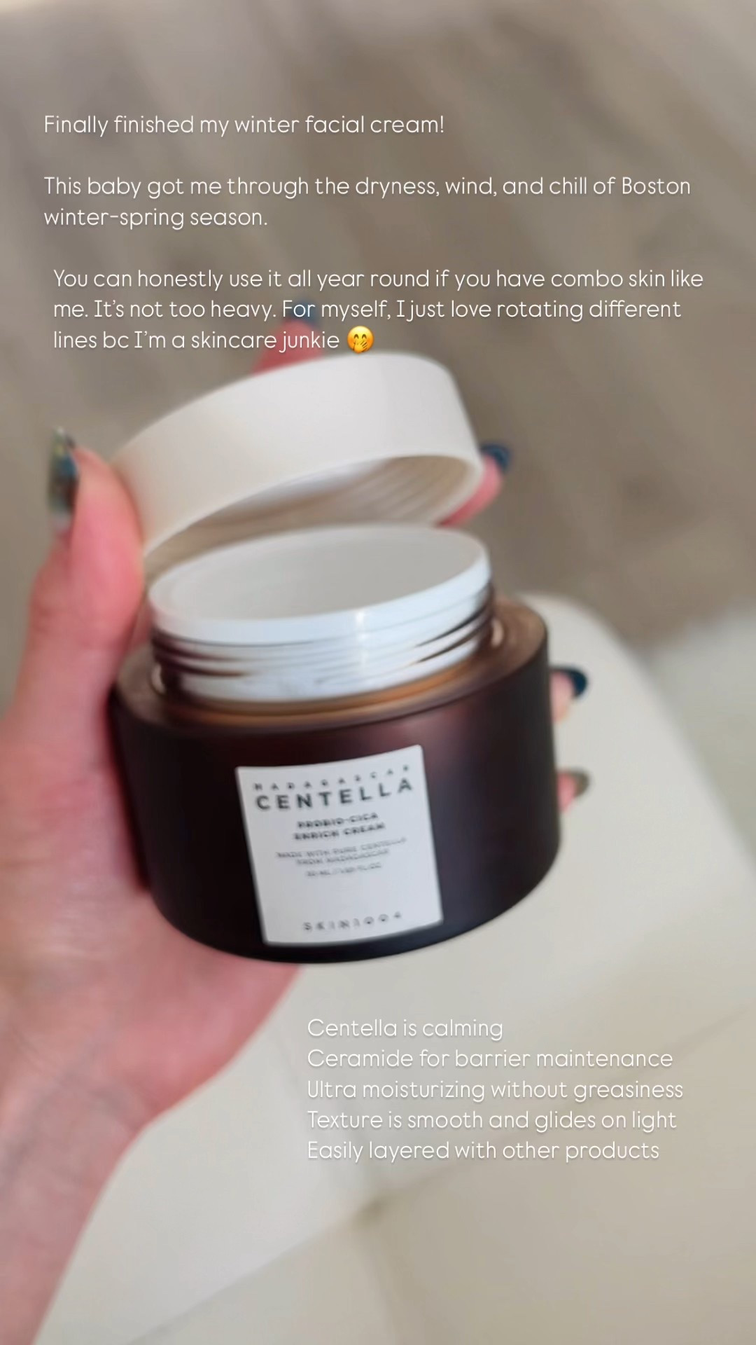 This facial cream got me through the worst of Boston winter and all the way to start of summer
- lightweight, moisturizing, and repairing
- light texture without heaviness or greasiness 

For reference, I have combination skin

#LTKFindsUnder50 #LTKBeauty