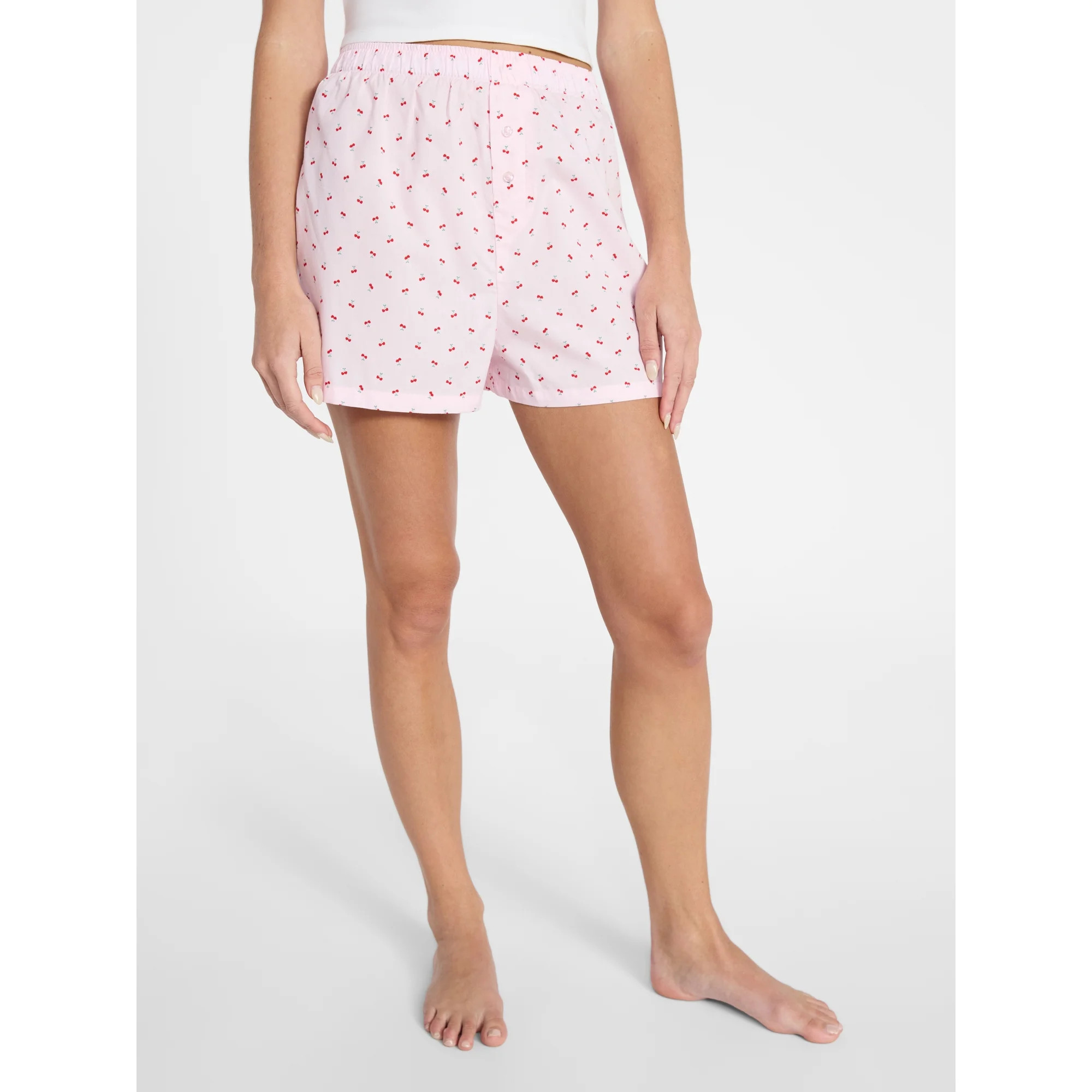 No Boundaries Sleepwear Cotton Boxer Shorts, 3'' Inseam, Women's XS-XXL | Walmart (US)