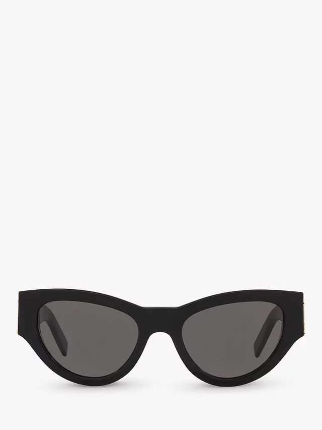 Yves Saint Laurent SL M94 Women's Cat's Eye Sunglasses, Black/Grey | John Lewis (UK)