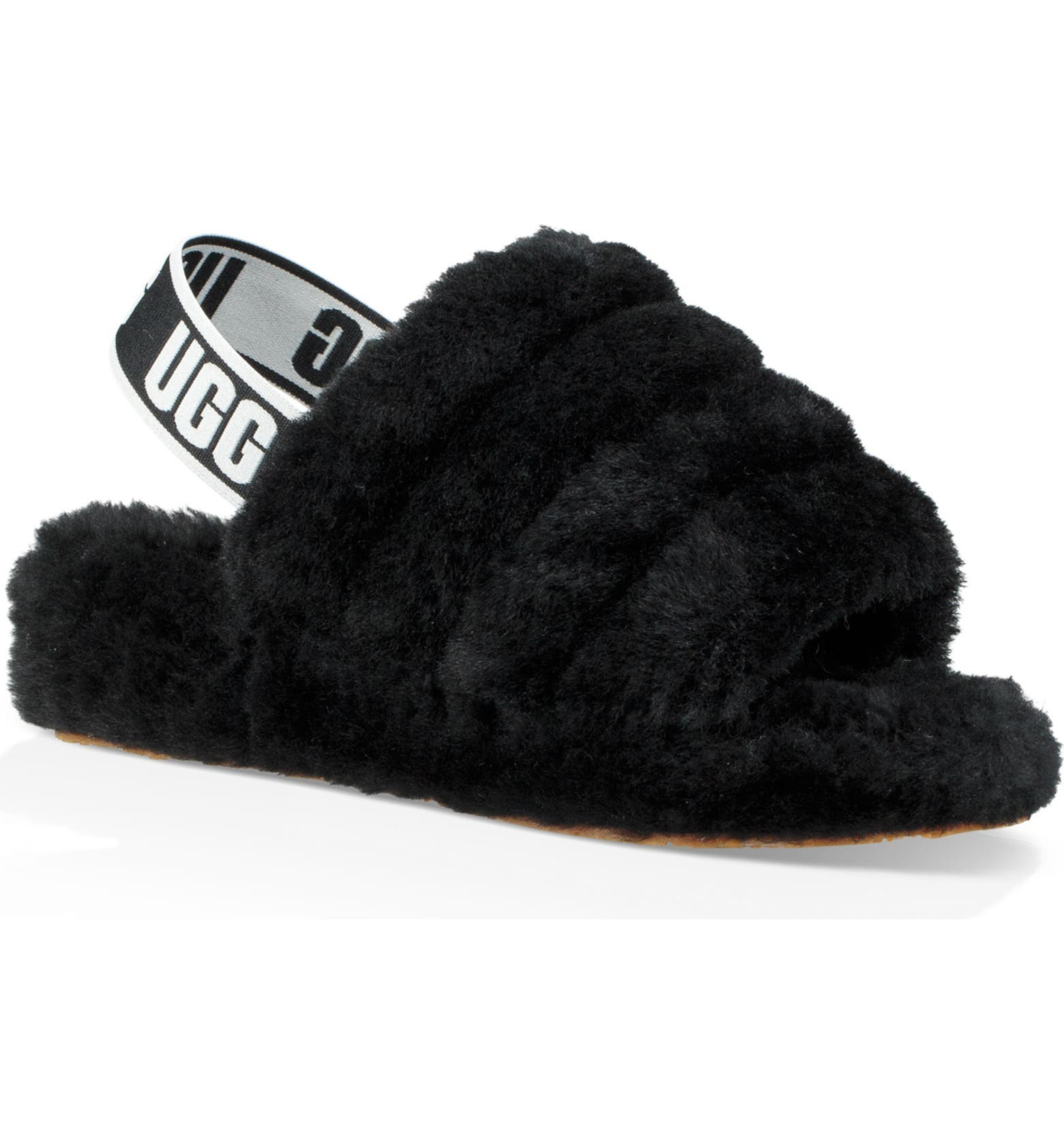 Fluff Yeah Genuine Shearling Slingback Sandal | Nordstrom