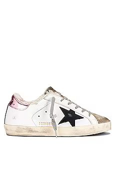 Golden Goose Super-Star Sneaker in White, Ice, Black, & Pink from Revolve.com | Revolve Clothing (Global)