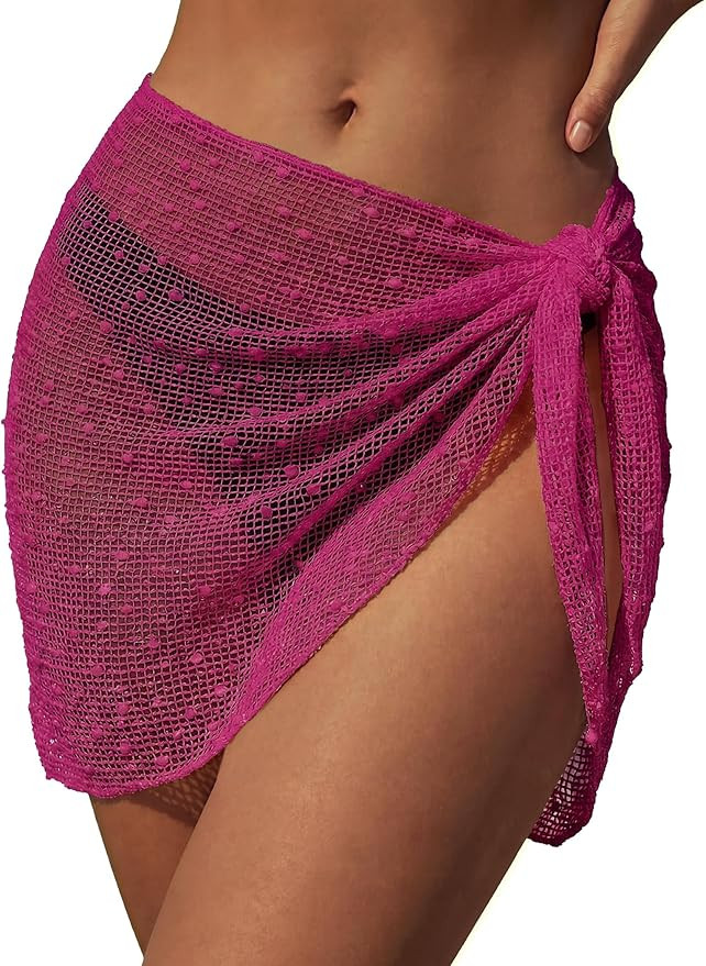 Ekouaer Sarong Wraps for Women Beach Cover Up Short Crochet Bikini Swimsuit Coverup Skirts for Sw... | Amazon (US)