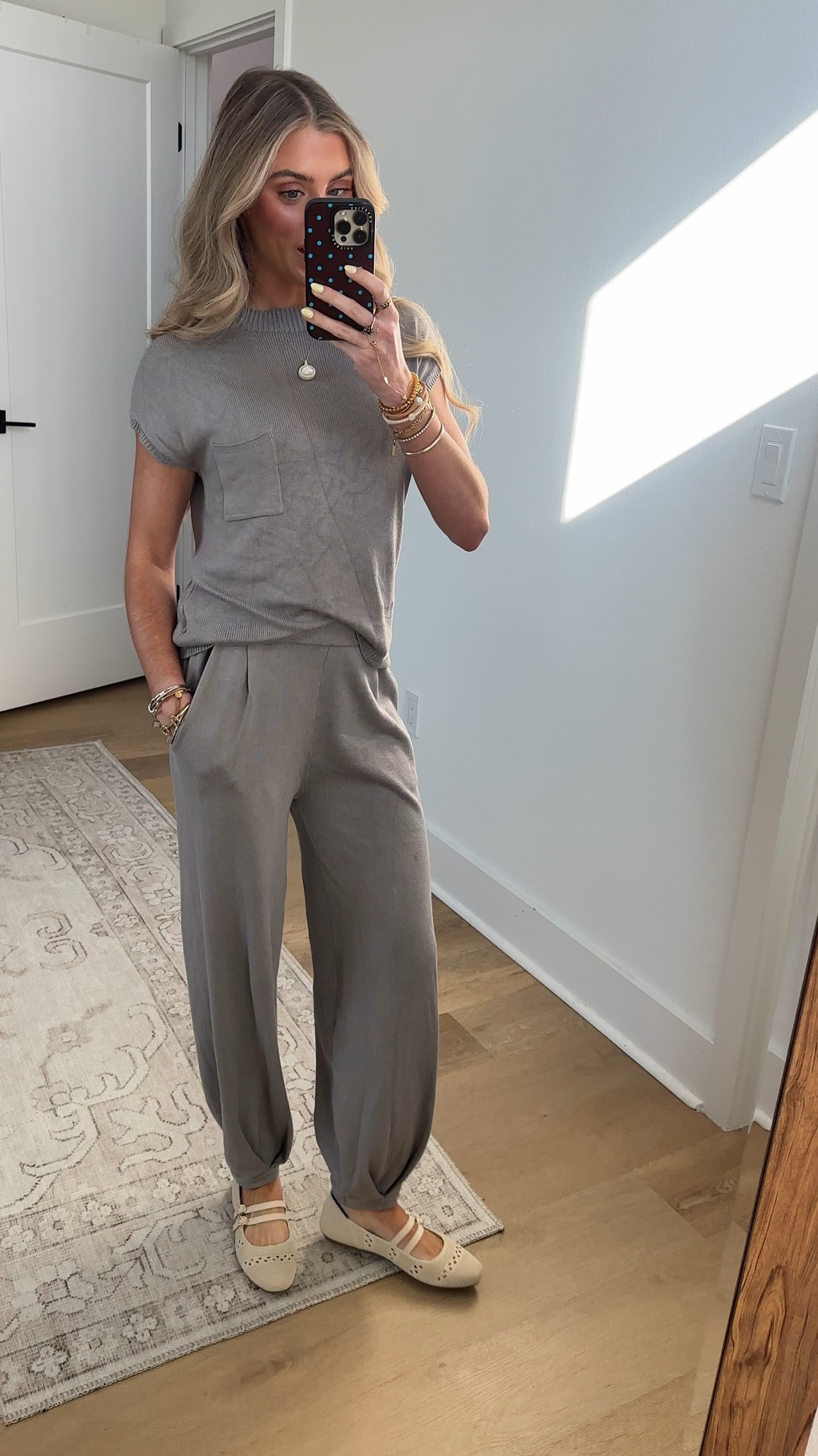 @rothys size 8 ballet flats. The Double Buckle Mary Jane in Dune Mesh

Soft, slightly perforated upper in beige.
Features two slim, flexible straps with adjustable buckles inspired by the Rothy’s signet.
Comfortable insoles in beige and durable tan rubber outsoles.

#LTKSeasonal #LTKootd #LTKgrwm