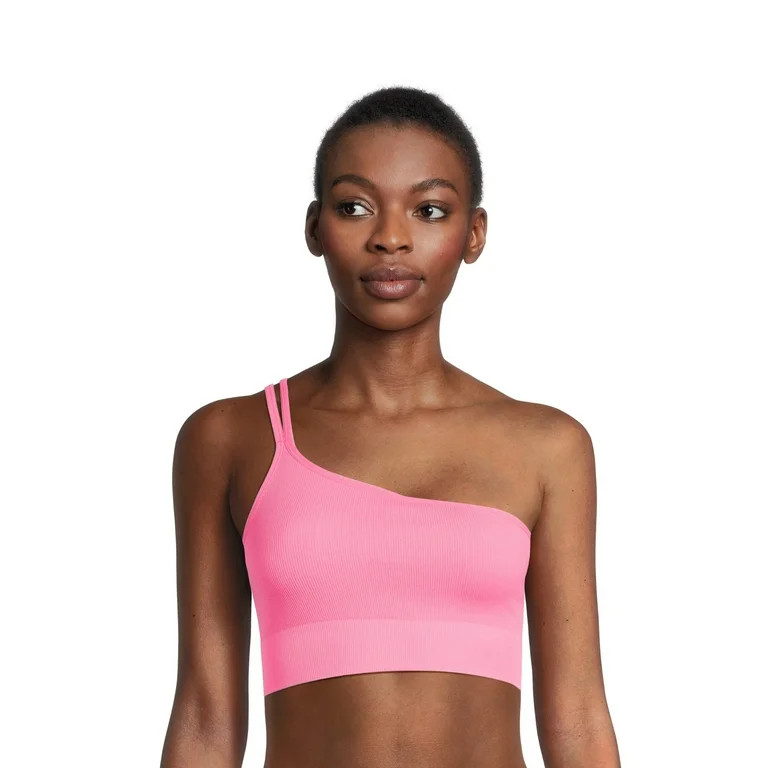 No Boundaries Juniors Ribbed One Shoulder Brami, Sizes S-3XL | Walmart (US)