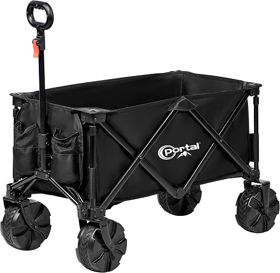 PORTAL Collapsible Folding Utility Wagon, Foldable Wagon Carts Heavy Duty, Large Capacity Beach W... | Amazon (US)